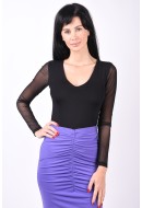 Body Dama Finteks Collection V-Neck Mesh Black